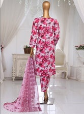 Sumi Printed Lawn Suits Stitched 3 Piece - SU25PL 04 BURGUNDY